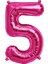 - 16 Inç 5 Rakamı Folyo Balon Pembe 40 cm Sptgl 1
