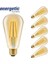 6 Adet 4 Watt Amber Işık Kaliteli Rustik Ampul, 300 Lümen, 4 Watt 25000K Amber Işık LED Rustik Ampul 2