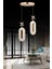 LED Alfa 2'li Gold Kumandalı 3 Renk Ledli Kristal Taşlı Modern LED Avize 6