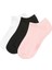 3 Lü Paket Kadın Çorabı - Siyah/Beyaz/Pembe 1