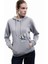 Köpek Baskılı Şardonlu Kanguru Cepli Kapüşonlu Sweatshirt 1
