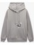 Köpek Baskılı Şardonlu Kanguru Cepli Kapüşonlu Sweatshirt 3