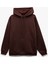 Üç Iplik Şardonlu Kanguru Cepli Basic Kapüşonlu Sweatshirt 3
