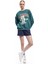 Şardonlu Uzun Kollu Bisiklet Yaka Ayıcık Baskılı Oversize Sweatshirt 2