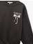 Şardonlu Uzun Kollu Bisiklet Yaka Fiyonk Baskılı Oversize Sweatshirt 5