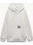 Şardonlu Uzun Kollu Kapüşonlu Kanguru Cepli Nakış Detaylı Sweatshirt 3