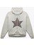 Yıldız Baskılı Şardonlu Kapüşonlu Kanguru Cepli Oversize Fermuarlı Sweatshirt 1