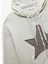 Yıldız Baskılı Şardonlu Kapüşonlu Kanguru Cepli Oversize Fermuarlı Sweatshirt 3