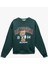 Şardonlu Uzun Kollu Bisiklet Yaka Ayıcık Baskılı Oversize Sweatshirt 3