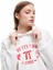 Baskılı Üç Iplik Şardonlu Kapüşonlu Oversize Sweatshirt 1