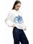Uzun Kollu Bisiklet Yaka Üç Iplik Şardonlu Baskılı Oversize Sweatshirt 1