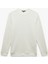 Pamuklu Uzun Kollu Dokulu Basic Bisiklet Yaka Sweatshirt 3