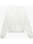 Şardonlu Uzun Kollu Bisiklet Yaka Basic Oversize Sweatshirt 3