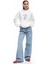 Bugs Bunny Lisanslı Arkası Baskılı Şardonlu Uzun Kollu Kapüşonlu Oversize Sweatshirt 2