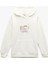 Üç Iplik Şardonlu Kanguru Cep Detaylı Kedi Baskılı Kapüşonlu Sweatshirt 3
