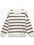 Şardonlu Polo Yaka Çizgili Oversize Sweatshirt 3