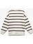 Şardonlu Polo Yaka Çizgili Oversize Sweatshirt 4