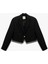 Kruvaze Uzun Kollu Crop Blazer Ceket 4