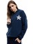Uzun Kollu Kapüşonlu Şardonlu Arkası Baskılı Oversize Sweatshirt 1
