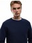 Pamuklu Uzun Kollu Dokulu Basic Bisiklet Yaka Sweatshirt 1