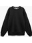 Şardonlu Uzun Kollu Bisiklet Yaka Oversize Sweatshirt 1