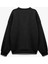 Şardonlu Uzun Kollu Bisiklet Yaka Oversize Sweatshirt 2
