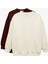 Şardonlu Uzun Kollu Bisiklet Yaka Oversize 2'li Sweatshirt Seti 1