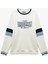 Şardonlu Uzun Kollu Bisiklet Yaka Renk Bloklu Kolej Baskılı Sweatshirt 3