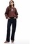 Ayıcık Nakışlı Şardonlu Uzun Kollu Bisiklet Yaka Oversize Sweatshirt 2