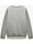 Uzun Kollu Şardonlu Kumaş Detaylı Bisiklet Yaka Sweatshirt 4