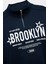 Şardonlu Uzun Kollu Baskılı Yarım Fermuarlı Oversize Sweatshirt 5