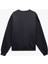 Şardonlu Uzun Kollu Bisiklet Yaka Baskılı Oversize Sweatshirt 4