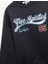 Şardonlu Uzun Kollu Bisiklet Yaka Baskılı Oversize Sweatshirt 5