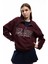 Şardonlu Uzun Kollu Baskılı Yarım Fermuarlı Oversize Sweatshirt 1