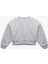 Üç Iplik Şardonlu Uzun Kollu Bisiklet Yaka Nakışlı Crop Sweatshirt 2