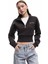 Pamuklu Yarım Fermuarlı Şardonlu Baskılı Crop Sweatshirt 2