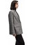 Kruvaze Cepli Uzun Kollu Ekose Oversize Blazer Ceket 2