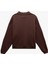 Şardonlu Uzun Kollu Yarım Fermuarlı Yaka Baskılı Oversize Sweatshirt 4