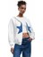 Şardonlu Kapüşonlu Yıldız Aplikeli Fermuarlı Sweatshirt 1