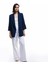Şal Yaka Kıvırmalı 3/4 Kol Detaylı Cepli Oversize Blazer Ceket 3