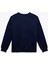 Pamuklu Şardonlu Biyeli Uzun Kollu Bisiklet Yaka Baskılı Sweatshirt 4