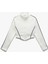 Şerit Detaylı Dik Yaka Üç Iplik Şardonlu Fermuarlı Crop Sweatshirt 3