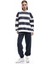 Çizgili Oversize Şardonlu Polo Yaka Sweatshirt 2