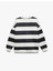 Çizgili Oversize Şardonlu Polo Yaka Sweatshirt 4