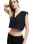 Düğmeli V Yaka Kolsuz Crop Blazer Yelek 1