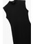 Scuba Krep Kumaş Slim Fit Dik Yaka Midi Boy Kolsuz Elbise 5