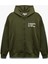 Şardonlu Kanguru Cepli Arkası Baskılı Fermuarlı Kapüşonlu Oversize Sweatshirt 3