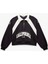 Şardonlu Işlemeli Yarım Fermuarlı Yaka Oversize Crop Sweatshirt 1