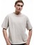 Pamuklu Kısa Kollu Bisiklet Yaka Oversize Basic Tişört 1