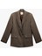 Çift Cepli Uzun Kollu Kruvaze Blazer Ceket 3